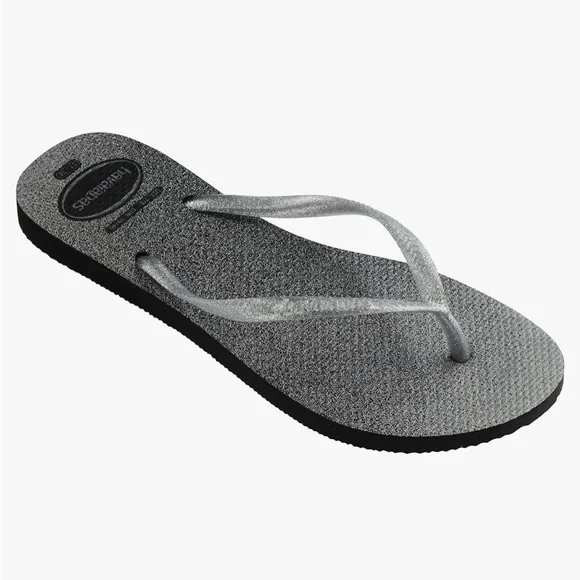 •HAVIANAS•NWT SLIM GLOSS FLIP FLOP SANDAL BLACK SIZE 41/42 (11-12) - Picture 3 of 6